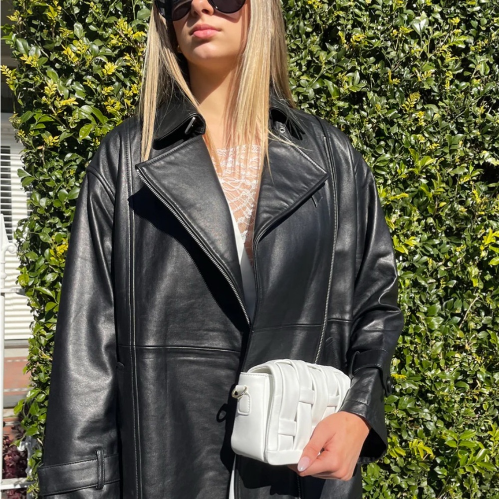 BFF Belted leather jacket S